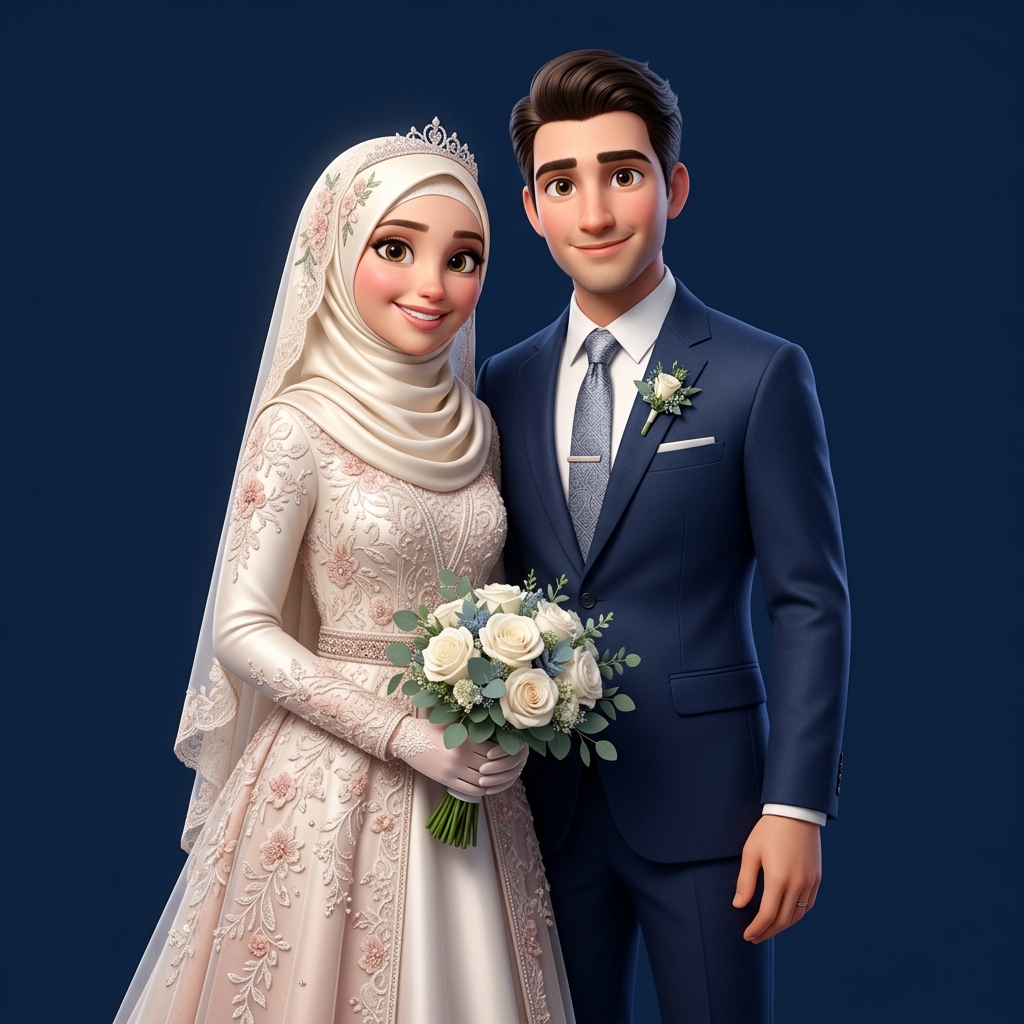 3D Animated Bride and Groom